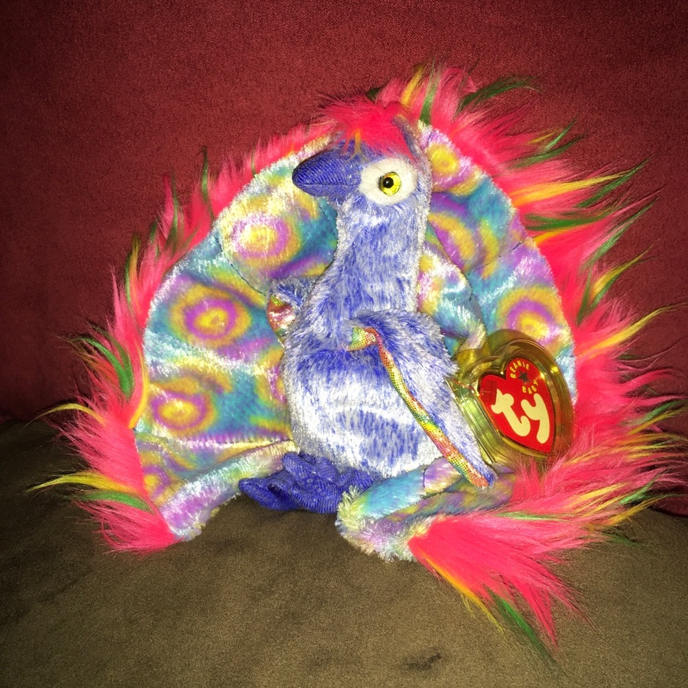 Ty Colorful Peacock Plush Toy